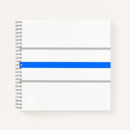 Cuaderno Modernas franjas de Carreras Gris Azul Brillante E