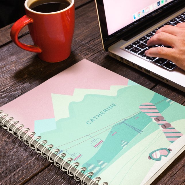 Cuaderno Modernas pistas de esquí de invierno personalizada (Subido por el creador)