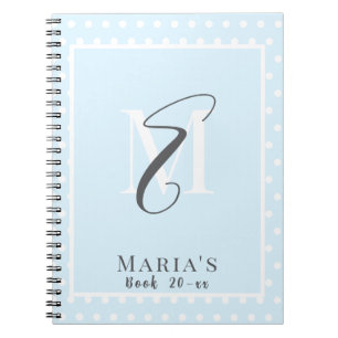 Cuaderno Modernas y elegantes iniciales minimalistas en ton