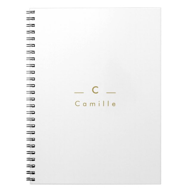 Cuaderno  Moderne Minimaliste Monogramme Initiale (Frente)