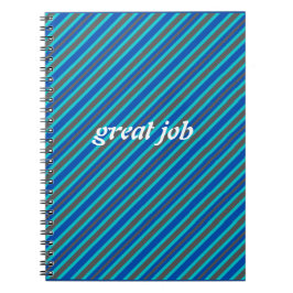 Cuaderno  Moderno A rayas azules 
