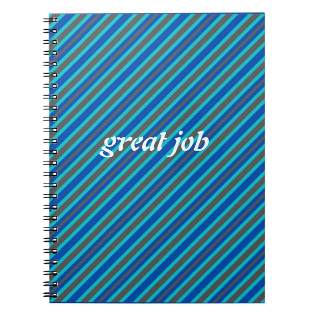 Cuaderno  Moderno A rayas azules  (Frente)