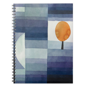 Cuaderno Moderno Abstracto Geométrico Azul Naranja Klee