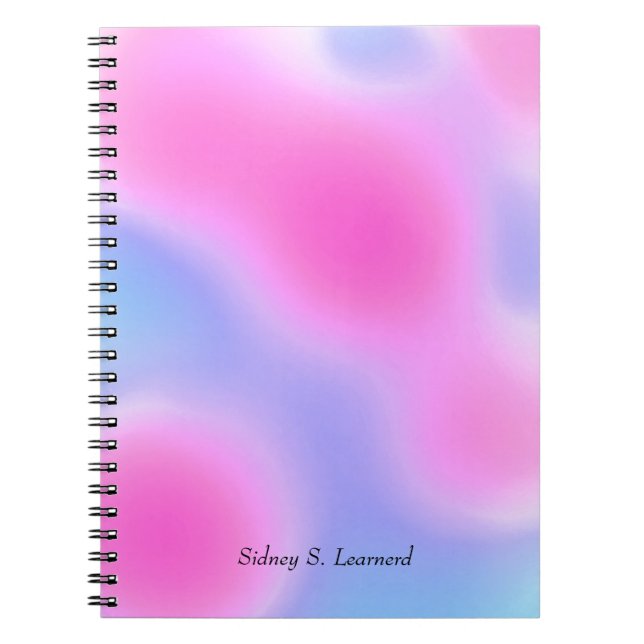 Cuaderno Moderno Abstracto Rosa y Púrpura (Frente)