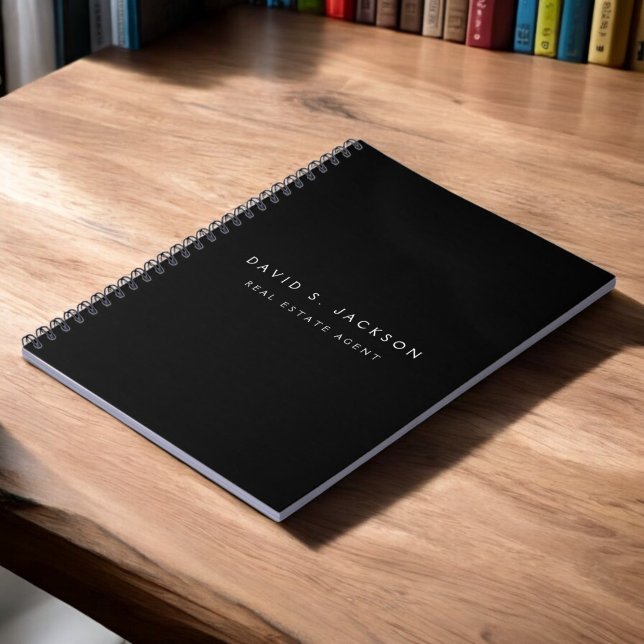 Cuaderno Moderno blanco negro elegante profesional (Subido por el creador)