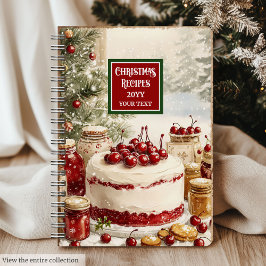 Cuaderno Moderno Bloc de Recetas Festividades Con Texto Per