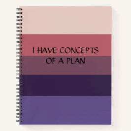 Cuaderno Moderno bloque de color Banda horizontal Monograma