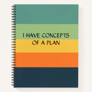 Cuaderno Moderno Bloque de colores Banda horizontal Monogra