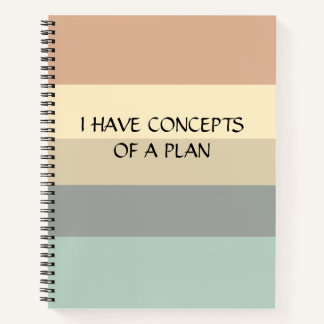 Cuaderno Moderno Bloque de colores Banda horizontal Monogra