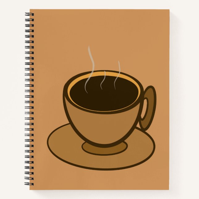 Cuaderno Moderno café café marrón de mediados de siglo (Anverso)