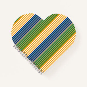 Cuaderno Moderno Chic Corazón con Rayas
