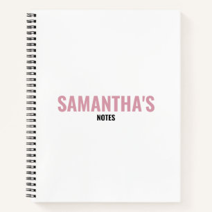 Cuaderno Moderno Chic Rosa y Blanco