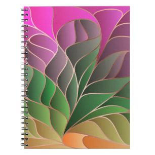 Cuaderno moderno, colorido, Art Nouveau, art deco, patrón,
