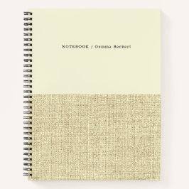Cuaderno moderno con patrón de amarillo mantequill