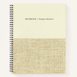 Cuaderno moderno con patrón de amarillo mantequill