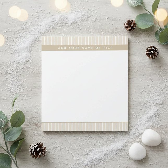 Cuaderno moderno de beige claro con rayas sólidas  (Subido por el creador)