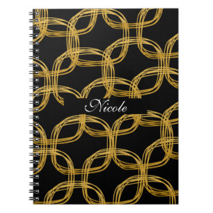 Cuaderno Moderno de Círculo de Garabato con Hoja d