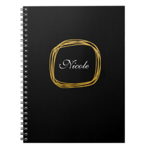 Cuaderno Moderno de Círculo Garabateado con Hojas