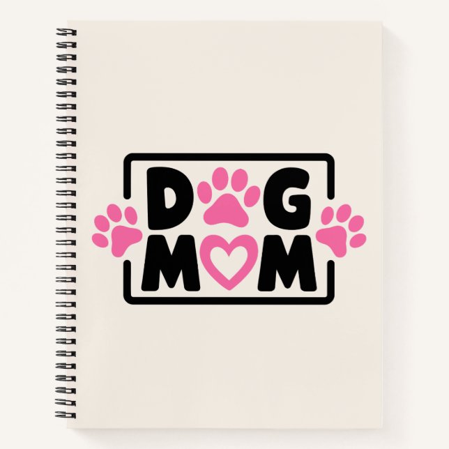 Cuaderno Moderno de Estética Pastel | mamá de perr (Anverso)