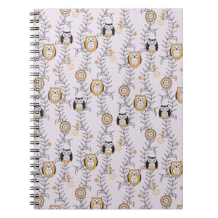 Cuaderno moderno de los búhos