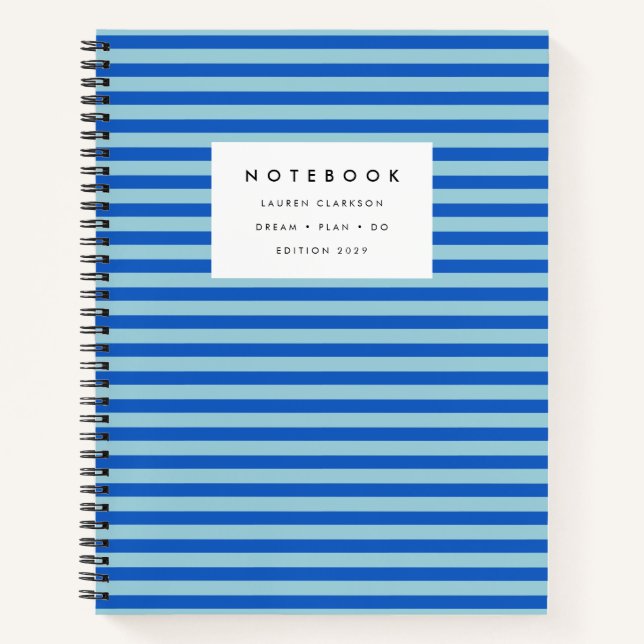Cuaderno Moderno de Rayas Azules (Anverso)