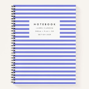 Cuaderno Moderno de Rayas Azules de Vinca