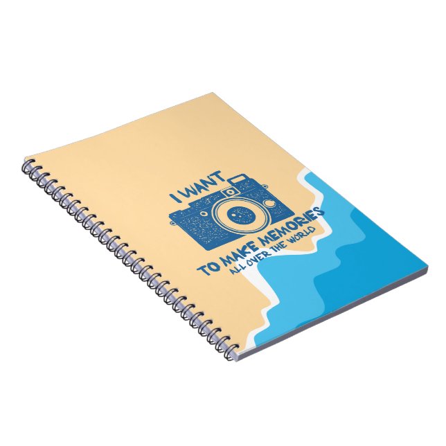 Cuaderno Moderno diario de viajes de Cute Backpacker Globet (Lado Derecho)