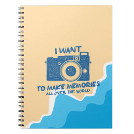 Cuaderno Moderno diario de viajes de Cute Backpacker Globet