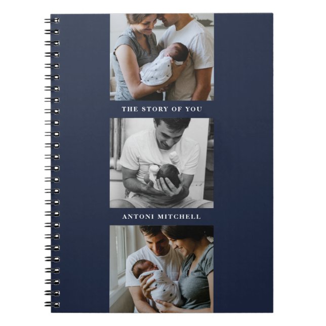 Cuaderno Moderno diario Triptych de 3 Collages de fotos - M (Frente)