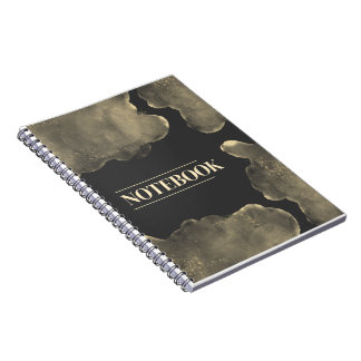 Cuaderno moderno elegante de color amarillo oscuro