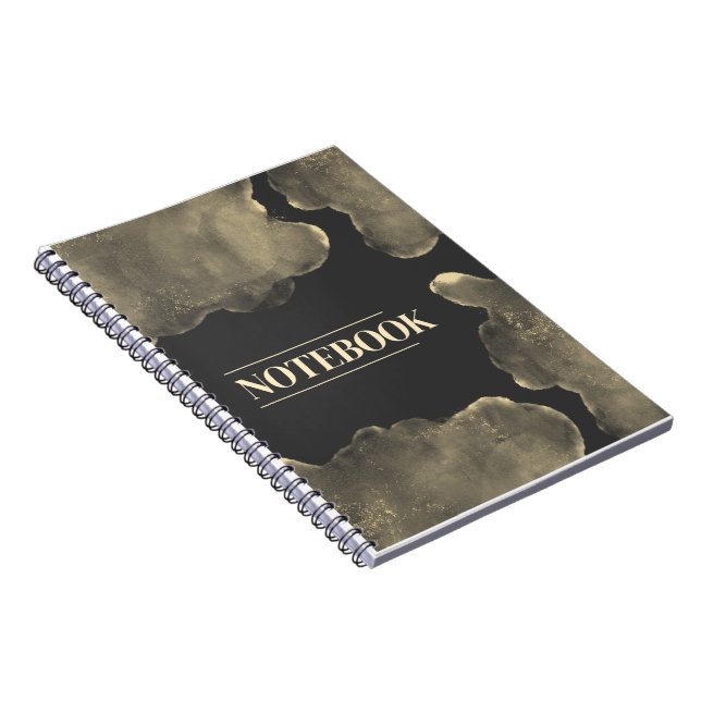 Cuaderno moderno elegante de color amarillo oscuro (Lado Derecho)