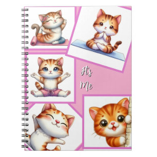 Cuaderno Moderno elegante multifoto familiar rosa con estil