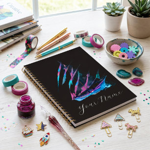 Cuaderno Moderno espiral chic abstracto moderno