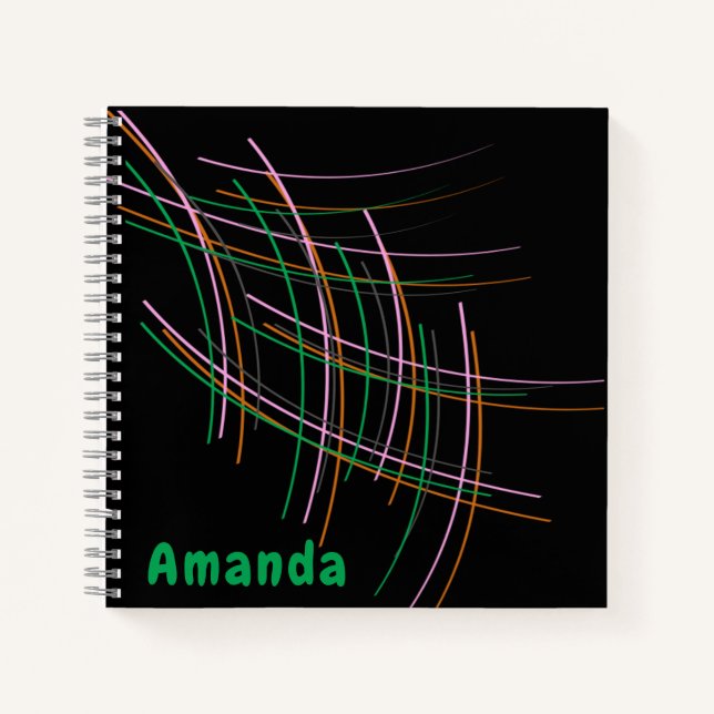 Cuaderno moderno espiral personalizable (22 x 22 c (Anverso)