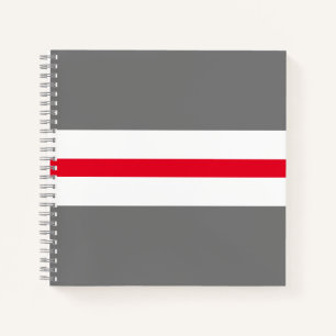 Cuaderno Moderno Esporto Brillante Rojo Rayos de Carreras G