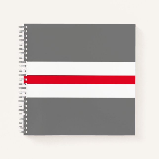 Cuaderno Moderno Esporto Brillante Rojo Rayos de Carreras G (Anverso)