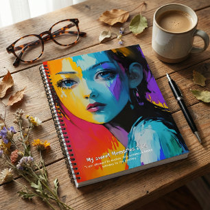 Cuaderno Moderno femenino y femenino para ella, personaliza