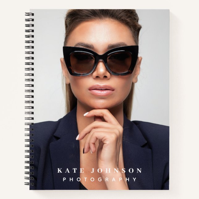 Cuaderno Moderno fotógrafo minimalista fotográfico de negoc (Anverso)