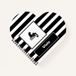 Cuaderno Moderno Gato de Pantera Negra con Estilo Blanco
