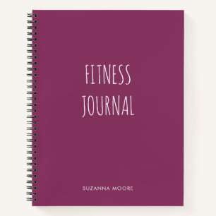 Cuaderno Moderno Gimnasio Simple Púrpura Curso de fitness S