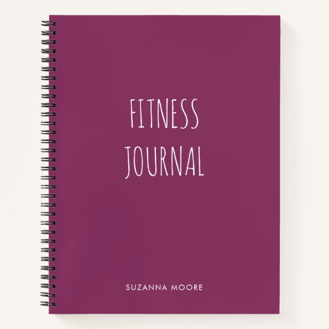 Cuaderno Moderno Gimnasio Simple Púrpura Curso de fitness S (Anverso)
