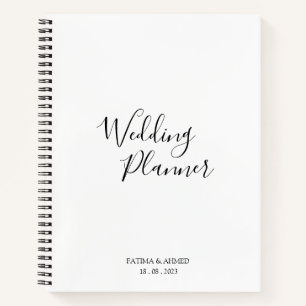 Cuaderno Moderno guión mínimo: planificador de boda musulma
