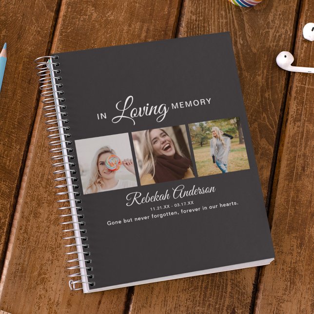 Cuaderno Moderno huésped en memoria de 3 Collages de fotos (Subido por el creador)