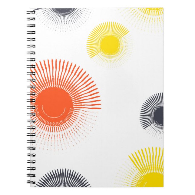 Cuaderno Moderno, lúdico, animado, fresco, circular y geomé (Frente)