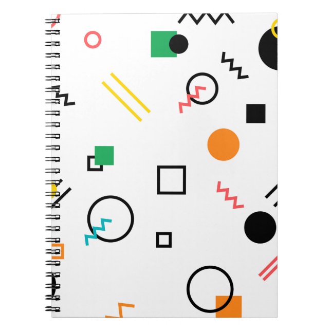 Cuaderno Moderno, lúdico, fresco, moderno, geométrico Memph (Frente)