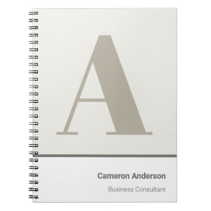 Cuaderno Moderno Minimalista Audaz Profesional