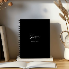 Cuaderno moderno minimalista con nombre en letra s