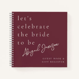 Cuaderno Moderno Minimalista Fiesta de Despedida de Soltera