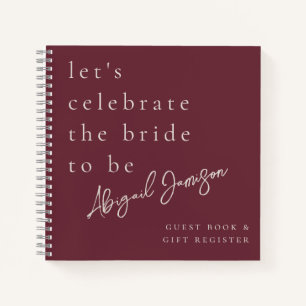 Cuaderno Moderno Minimalista Fiesta de Despedida de Soltera
