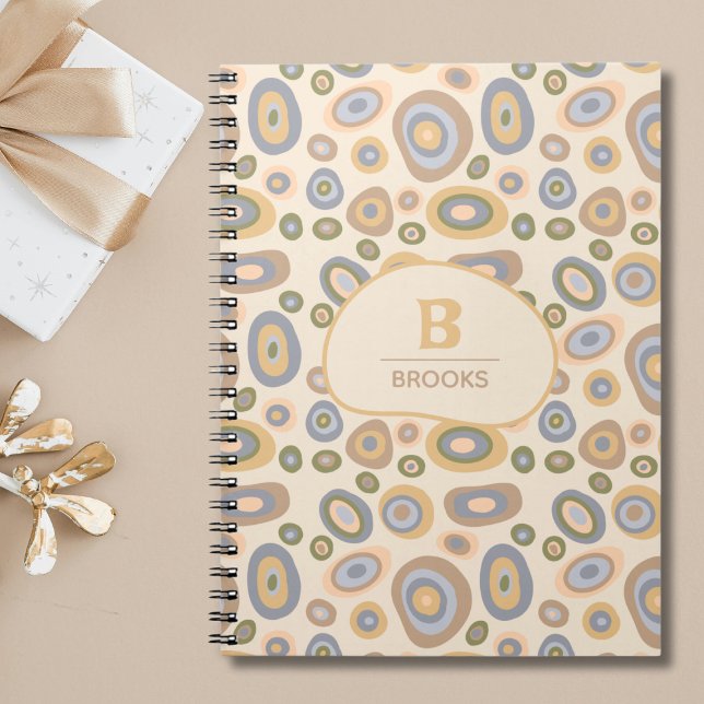 Cuaderno Moderno Minimalista Orgánico Personalizado (Modern Minimalist Personalized Notebook)